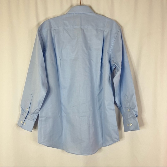 3/$30 Pronto Uomo | Light Blue Non-Iron 100% Cotton Button Up Shirt - Picture 6 of 6